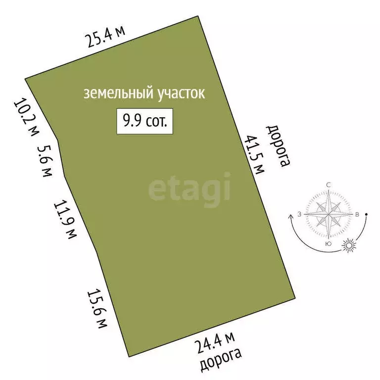 Участок в посёлок Сумкино, Первомайская улица (991 м) - Фото 1