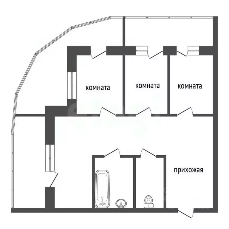 3-к кв. Красноярский край, Красноярск ул. Весны, 2А (84.4 м) - Фото 2