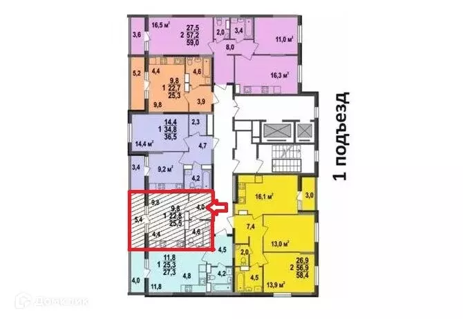 Продаётся квартира-студия, 25.5 м - Фото 1