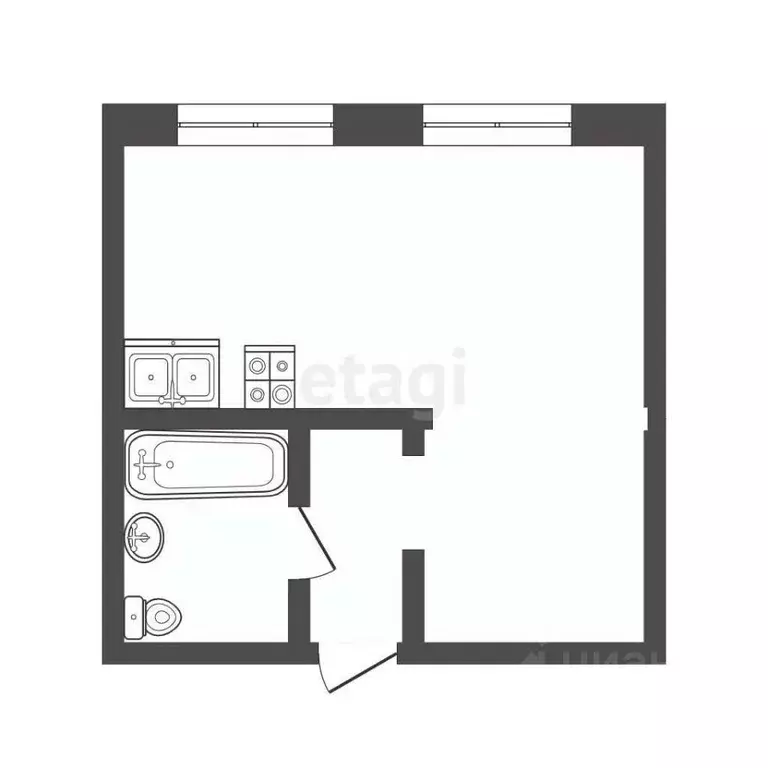1-к кв. Костромская область, Кострома ул. Сутырина, 22 (22.0 м) - Фото 1
