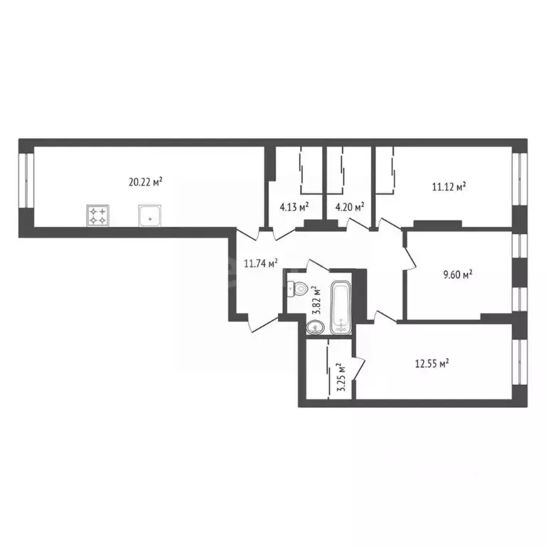 4-к кв. Красноярский край, Красноярск ул. Александра Матросова, 30В ... - Фото 2