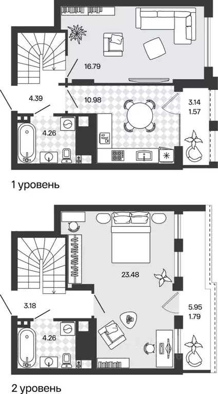 2-к кв. Калининградская область, Гурьевский муниципальный округ, пос. ... - Фото 1