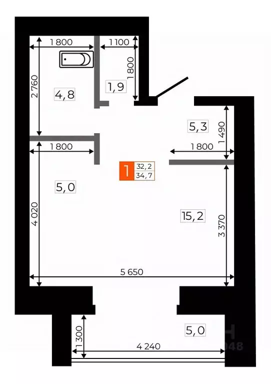Студия Амурская область, Благовещенск  (34.7 м) - Фото 0