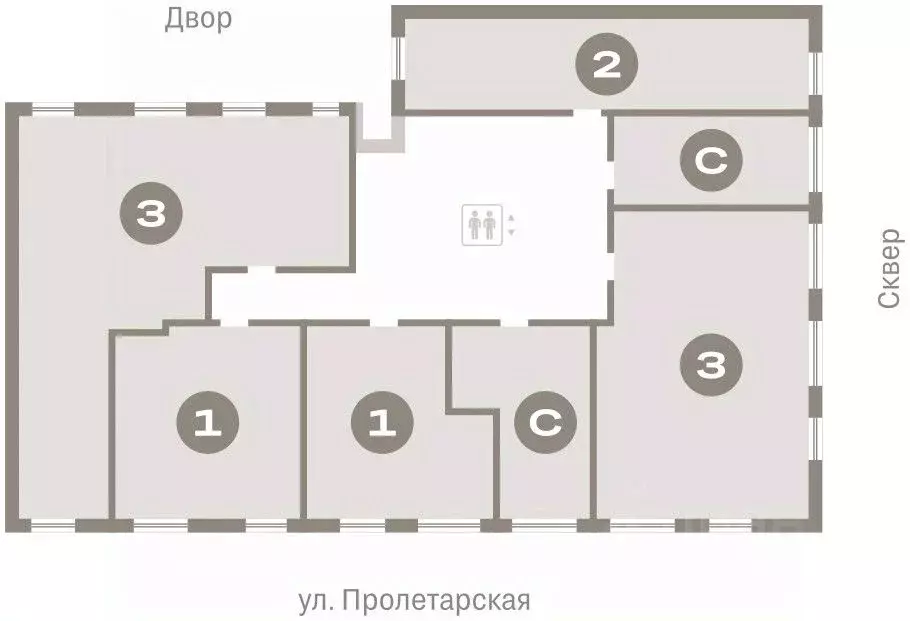 Студия Курганская область, Курган Центральный жилрайон, Дом Кино жилой ... - Фото 1
