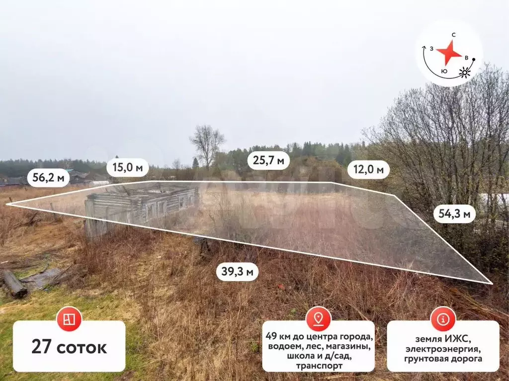 Участок 27 сот. (ИЖС) - Фото 0