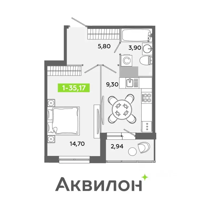 1-к кв. Ленинградская область, Всеволожский район, Заневское городское ... - Фото 0