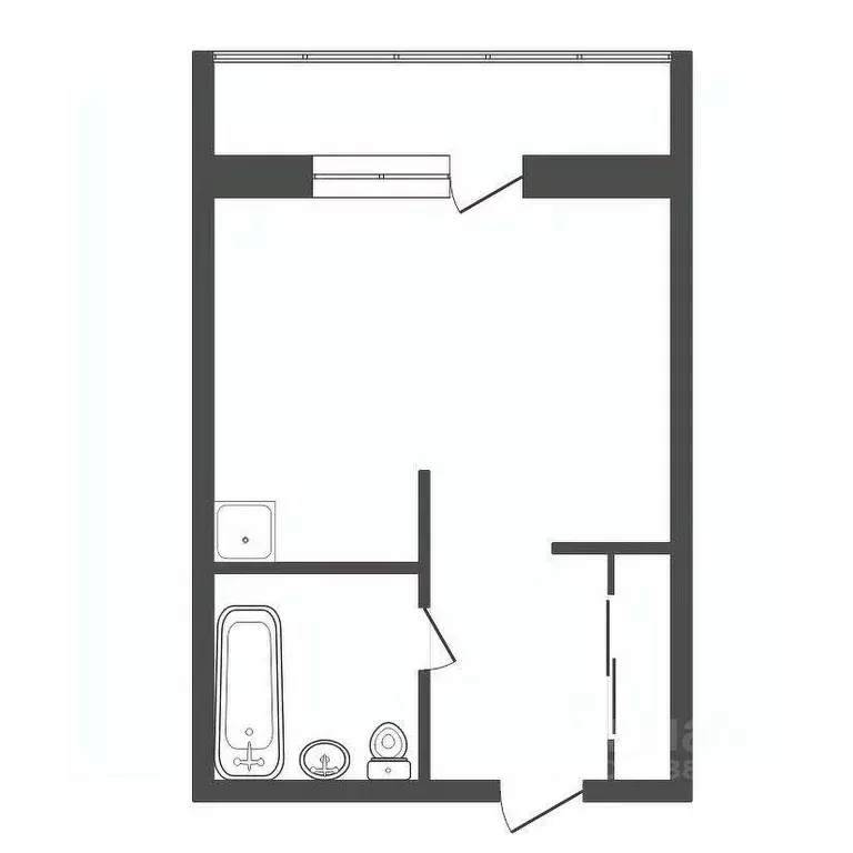 Студия Красноярский край, Красноярск Свободный просп., 66Рк1 (26.1 м) - Фото 2