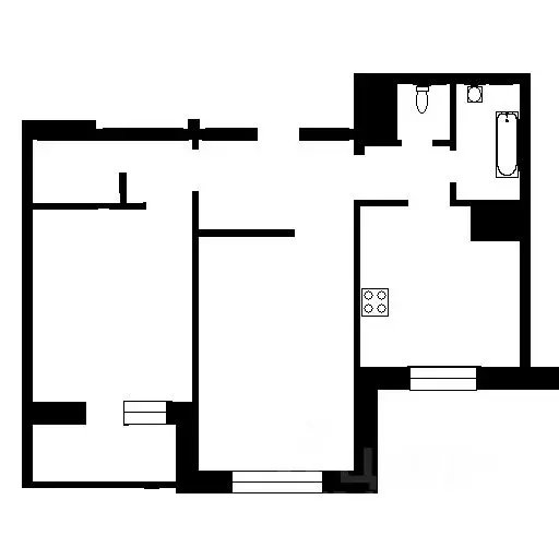 2-к кв. Нижегородская область, Нижний Новгород ул. Родионова, 29 (63.0 ... - Фото 2