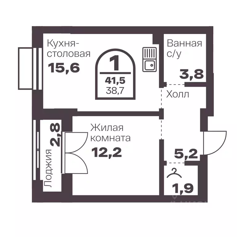 1-к кв. Челябинская область, Челябинск просп. Ленина, 19В (38.7 м) - Фото 0