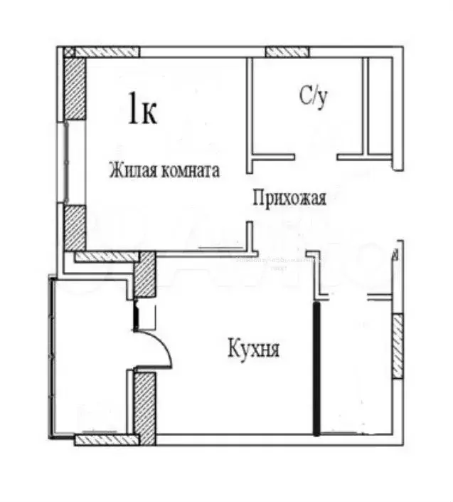 1-к. квартира, 39 м, 5/7 эт. - Фото 0