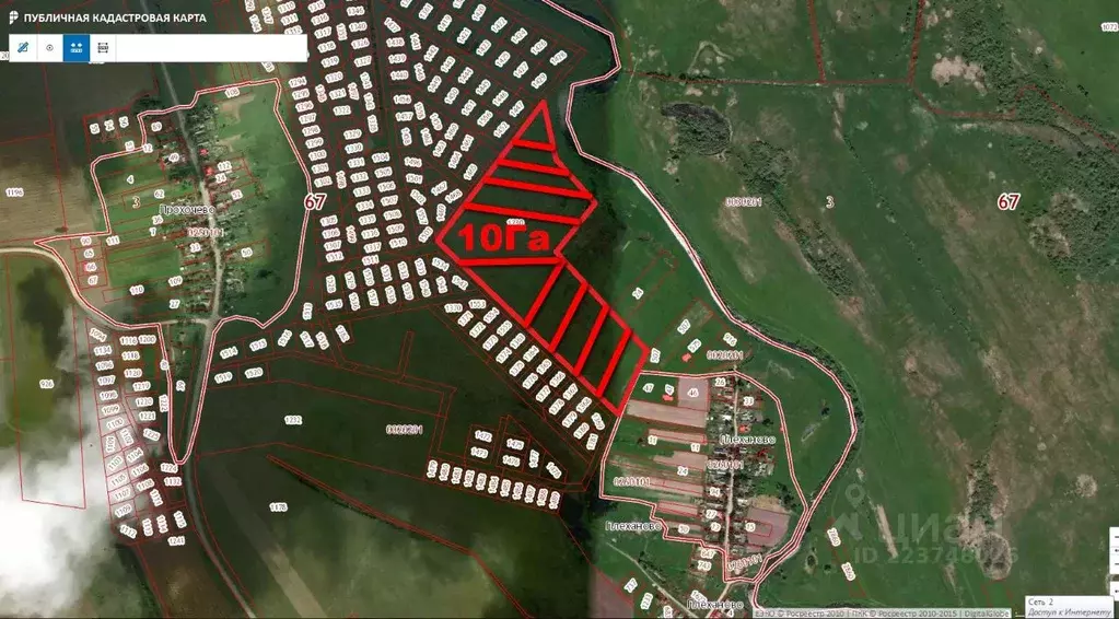 Участок в Смоленская область, Гагаринский район, д. Плеханово  (10.0 ... - Фото 1