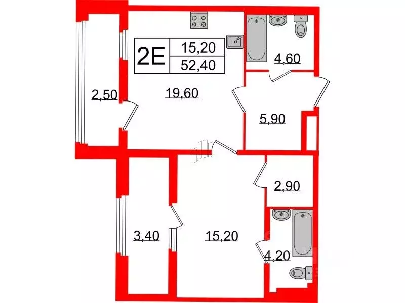 1-к кв. Санкт-Петербург Миргородская ул., 10 (52.4 м) - Фото 0