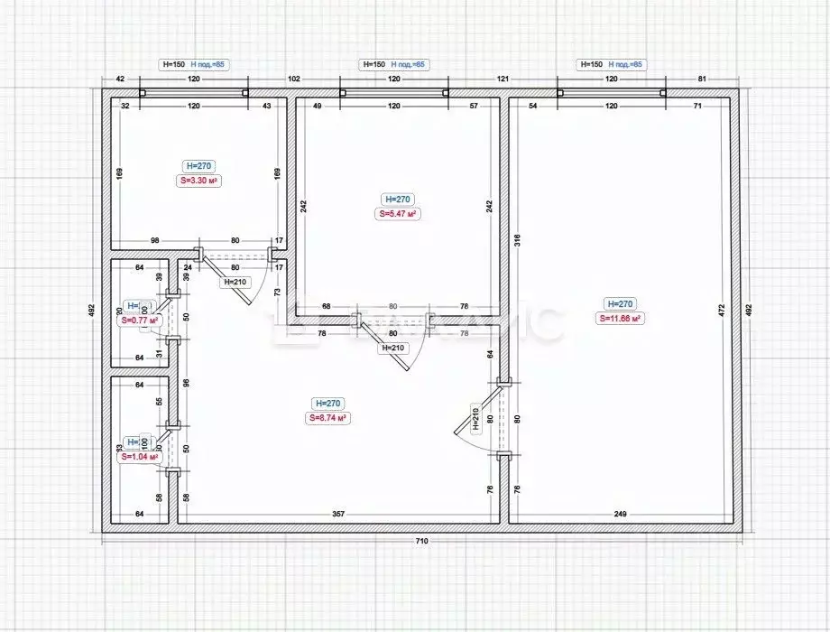 2-к кв. Пензенская область, Пенза ул. Тепличная, 43 (53.0 м) - Фото 2