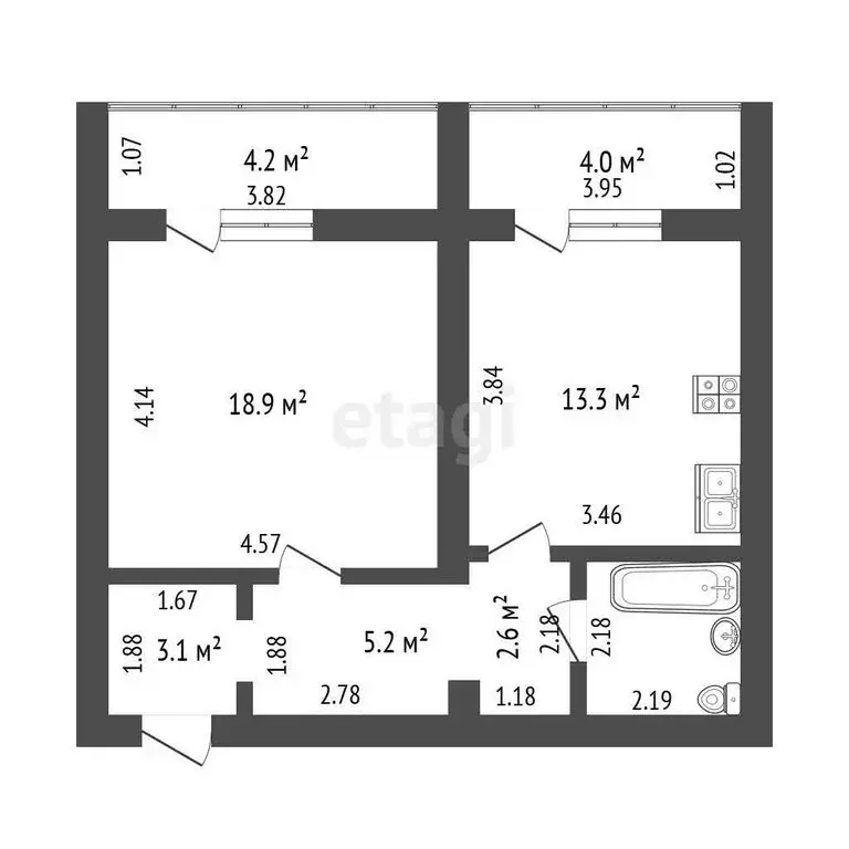 1-комнатная квартира: Самара, Ново-Вокзальная улица, 155к2 (52 м) - Фото 1