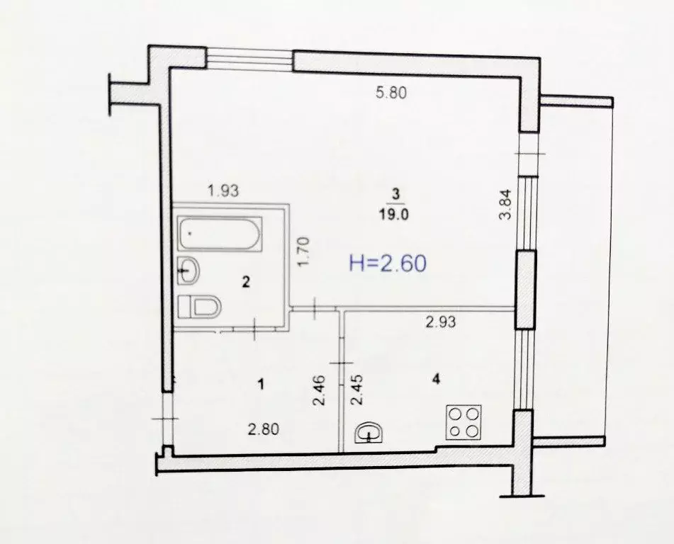 1-к кв. Волгоградская область, Волжский ул. Пушкина, 126 (39.1 м) - Фото 2