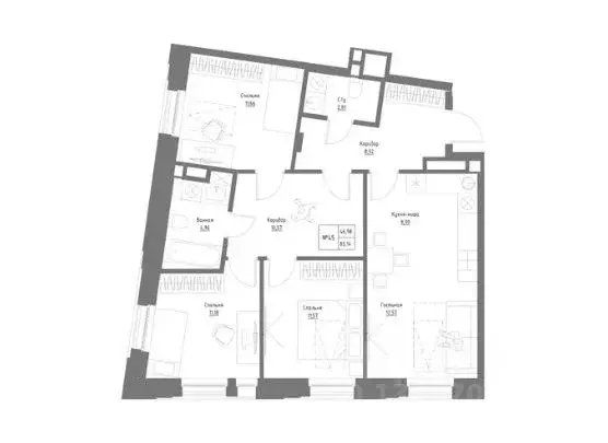 4-к кв. Татарстан, Казань Резиденция на Сары Садыковой жилой комплекс ... - Фото 0