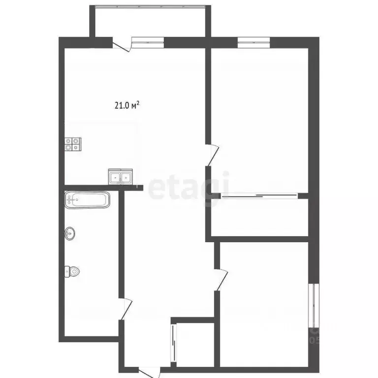 2-к кв. Ростовская область, Ростов-на-Дону Таганрогская ул., 132/1 ... - Фото 1