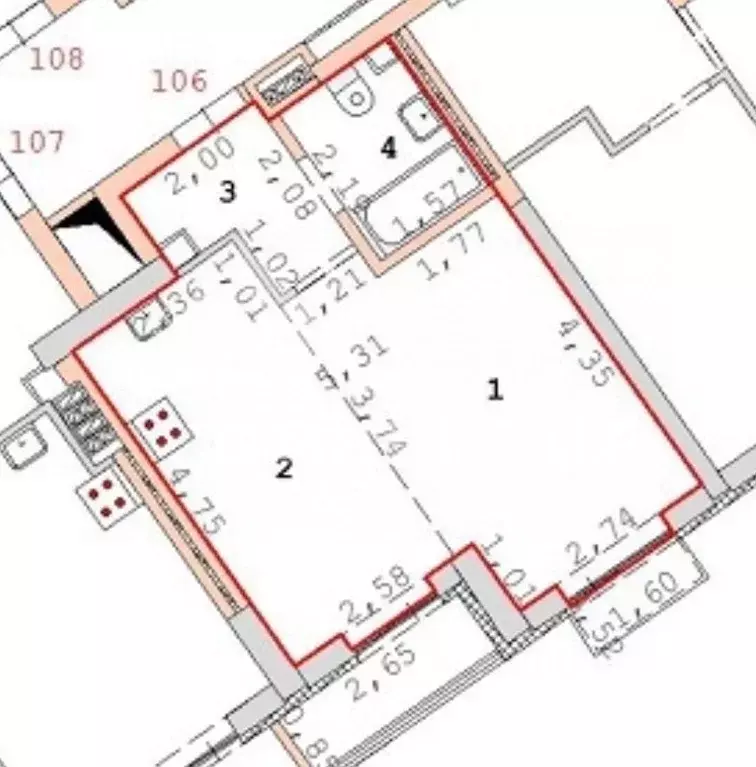 Студия Свердловская область, Екатеринбург ул. Свердлова, 32Б (32.0 м) - Фото 1