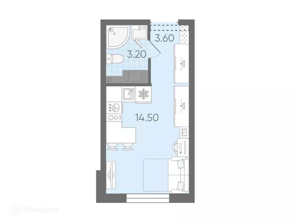 Продаётся квартира-студия, 21.3 м - Фото 0