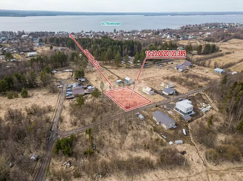 Участок в Карелия, Прионежский район, с. Заозерье Новоручейная ул. ... - Фото 1