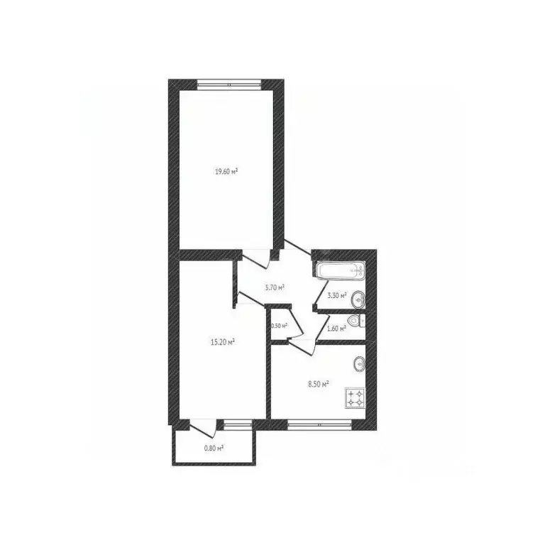2-к кв. Брянская область, Брянск ул. Молодой Гвардии, 33 (54.4 м) - Фото 0