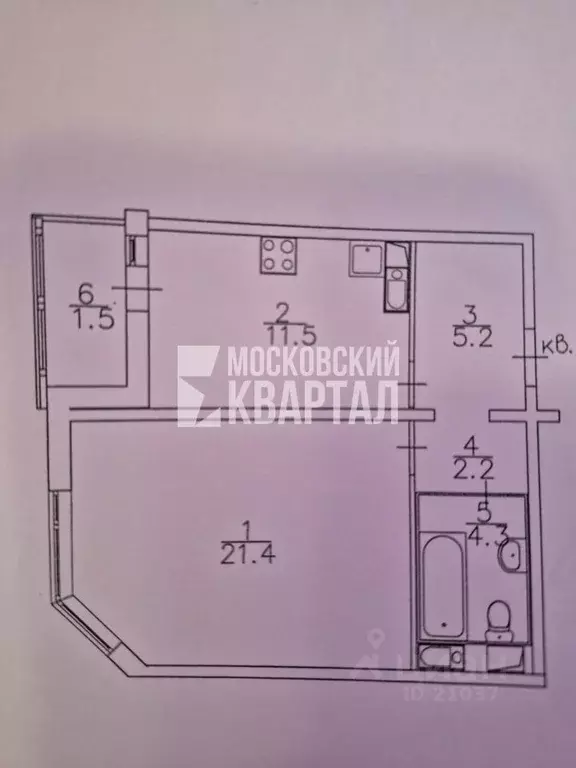 1-к кв. Московская область, Долгопрудный просп. Ракетостроителей, 9к3 ... - Фото 2