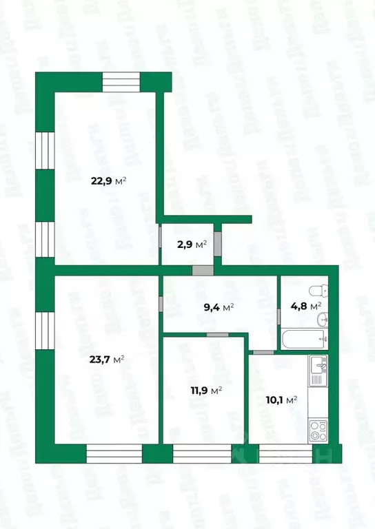 4-к кв. Кировская область, Киров ул. Лепсе, 33 (85.7 м) - Фото 0