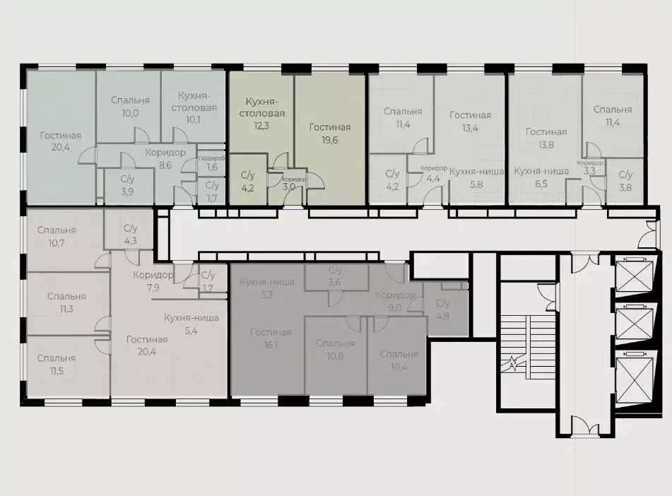 3-к кв. Москва ул. Наметкина, 10Д (73.2 м) - Фото 2