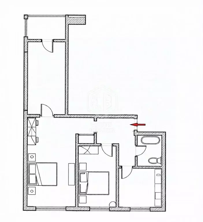 3-к кв. Москва Каширское ш., 116К2 (59.1 м) - Фото 2