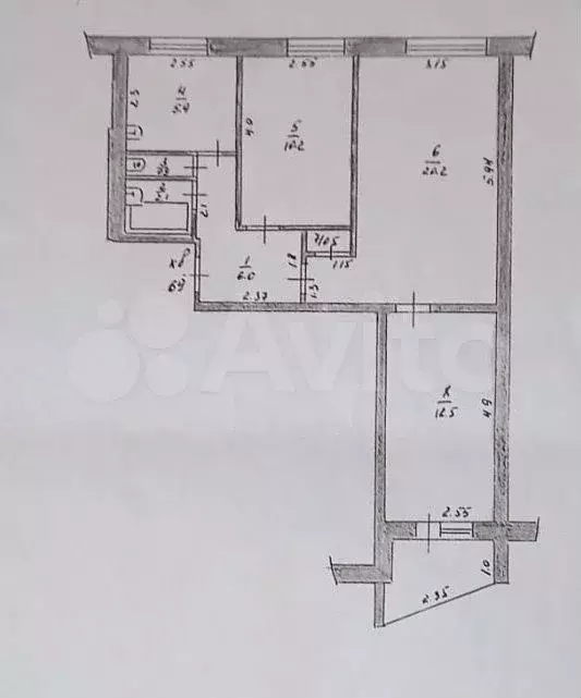 3-к. квартира, 59 м, 9/9 эт. - Фото 0