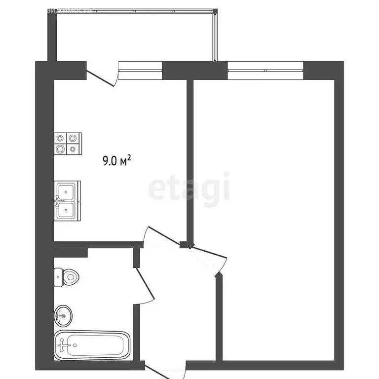 1-комнатная квартира: Ярославль, улица Труфанова, 10А (29.9 м) - Фото 0