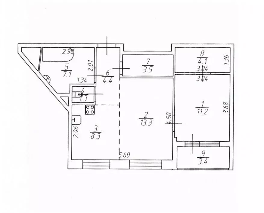 2-к кв. Московская область, Мытищи городской округ, пос. Нагорное ... - Фото 2