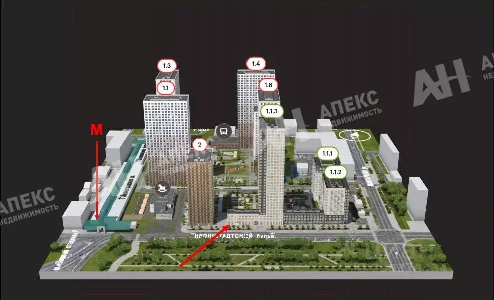 Помещение свободного назначения в Москва Кронштадтский 9 жилой ... - Фото 2
