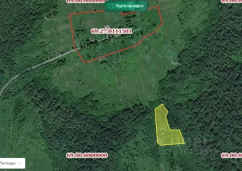 Участок в Тверская область, Ржевский муниципальный округ, д. Юсино  ... - Фото 2