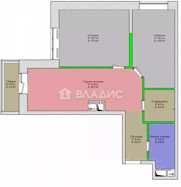 2-к кв. Москва пос. Коммунарка, ул. Бачуринская, 4к4 (66.1 м) - Фото 2