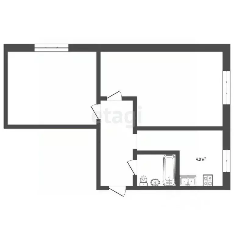 2-к кв. Владимирская область, Муром Стахановская ул., 18 (40.6 м) - Фото 0