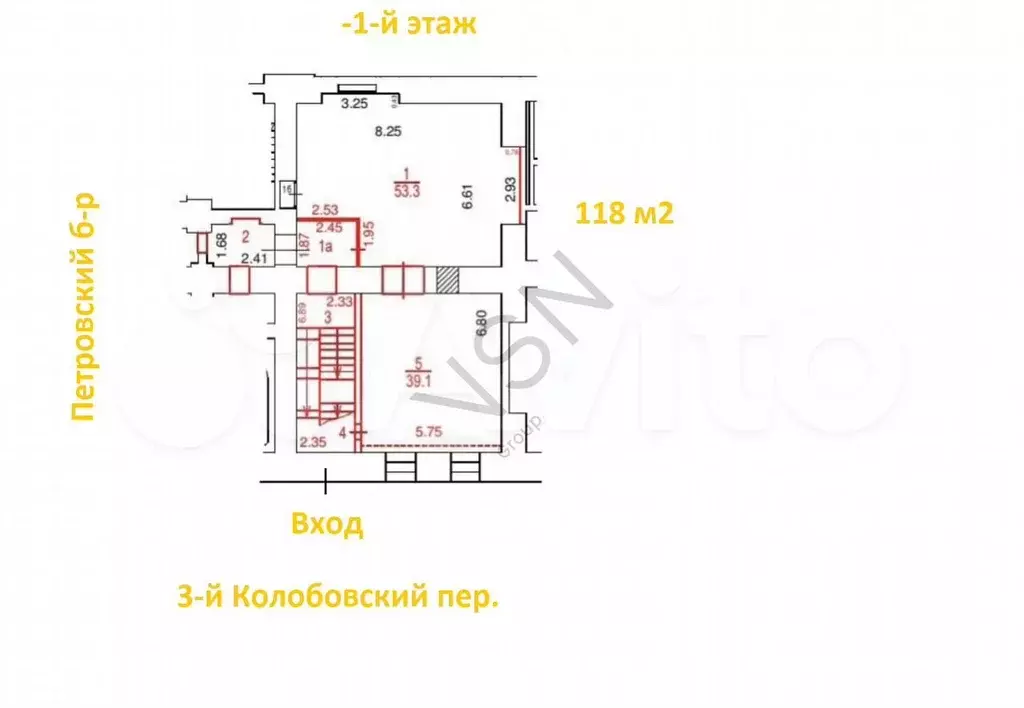 118 м2, трафик, м. Трубная - Фото 0