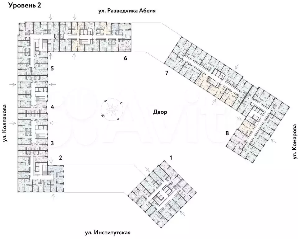 2-к. квартира, 40 м, 2/25 эт. - Фото 1