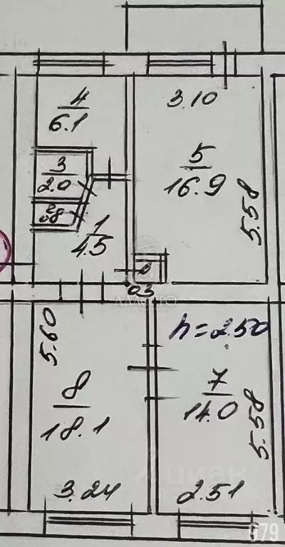 3-к кв. Севастополь просп. Октябрьской Революции, 67 (67.0 м) - Фото 2