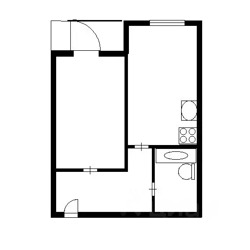 1-к кв. Краснодарский край, Сочи Бытха мкр, ул. Бытха, 41/20 (38.5 м) - Фото 1