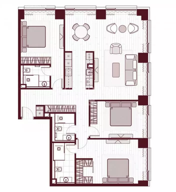 3-комнатная квартира: Москва, Ленинградский проспект, 37/3 (129.7 м) - Фото 2