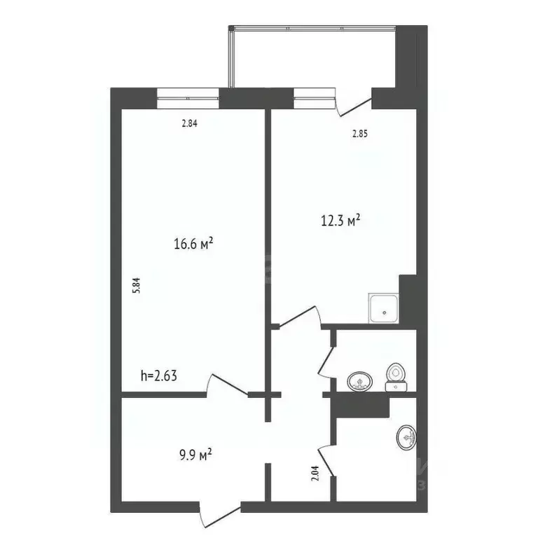 1-к кв. Красноярский край, Красноярск ул. Елены Стасовой, 50 (43.4 м) - Фото 1