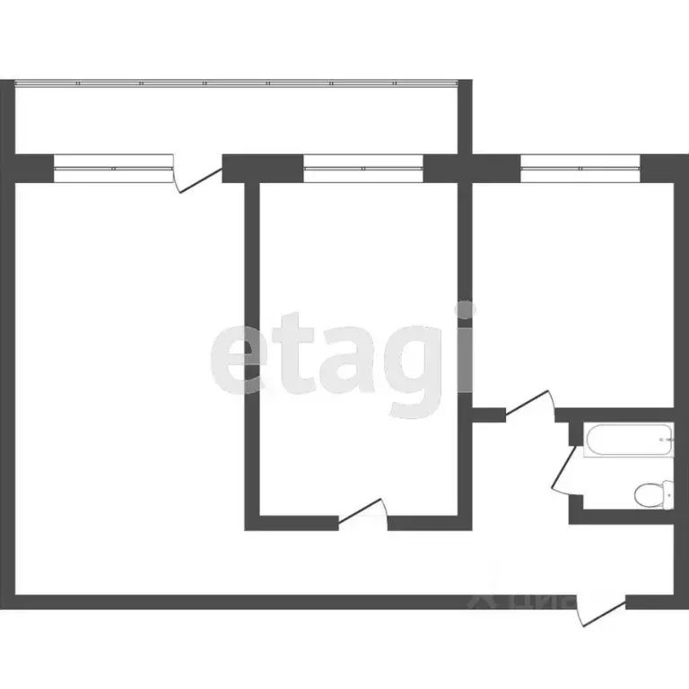 2-к кв. Томская область, Томск ул. Некрасова, 45 (67.2 м) - Фото 0