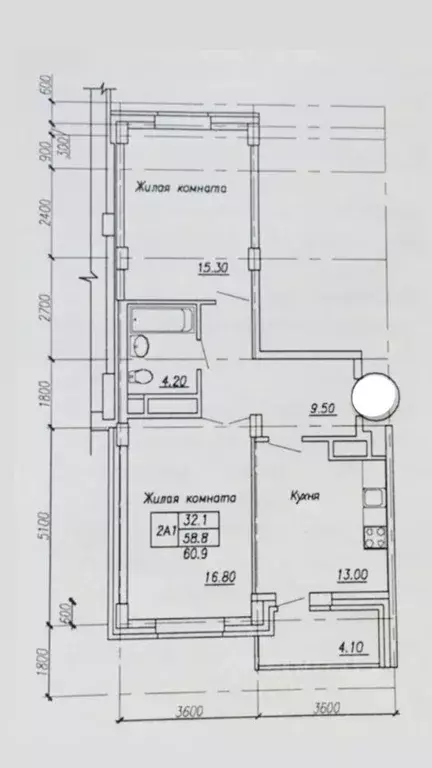 2-к кв. Московская область, Мытищи Октябрьский просп., 16А (62.0 м) - Фото 0