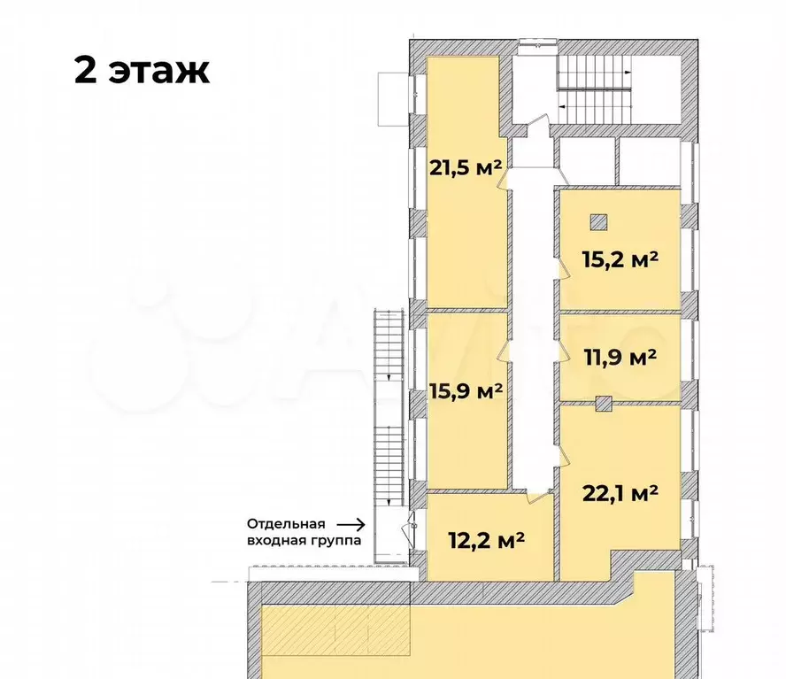 Офис класса А, 51.1 м - Фото 1