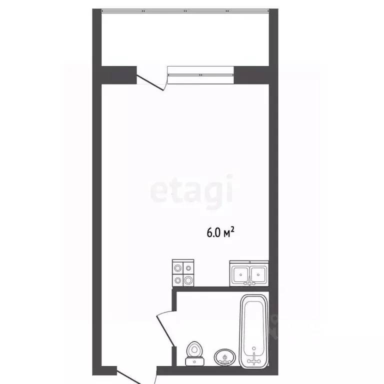 Студия Ростовская область, Ростов-на-Дону Береговая ул., 73с1 (22.3 м) - Фото 2