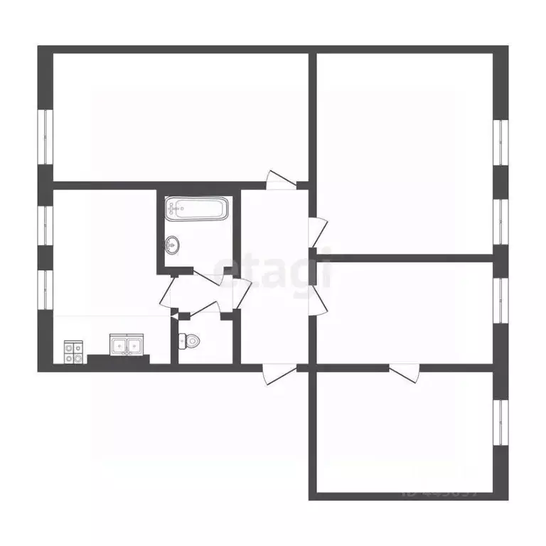 4-к кв. Смоленская область, Смоленск ул. Тенишевой, 21 (63.1 м) - Фото 1