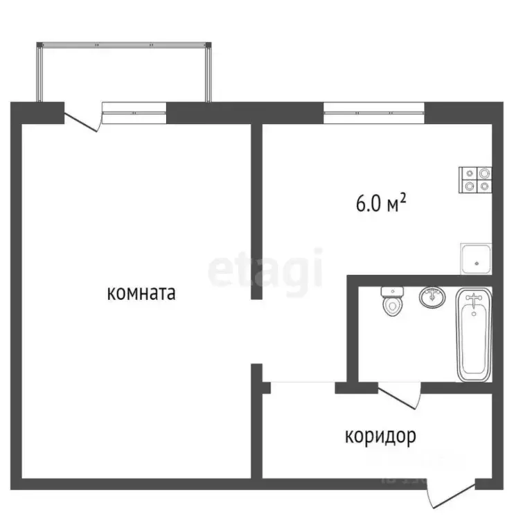 1-к кв. Коми, Ухта Ветлосян ст., 27 (30.0 м) - Фото 1