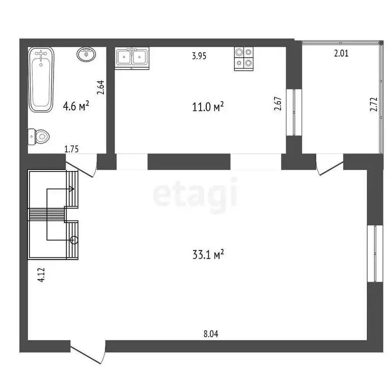 3-комнатная квартира: Лесной, улица Ленина, 13 (105.1 м) - Фото 1