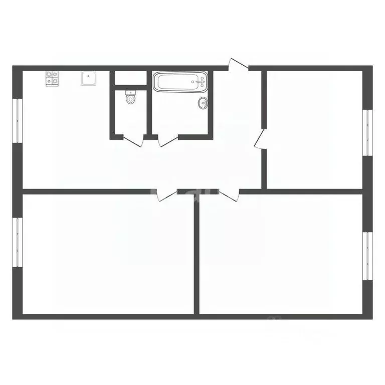 3-к кв. Тульская область, Тула Серебровская ул., 12 (74.5 м) - Фото 2